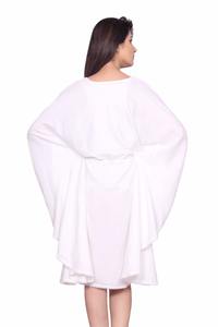 เดรสคาฟตันลูกไม้ยาวสีขาวชุดปาร์ตี้ลำลองใหม่ล่าสุด - Product Image 4