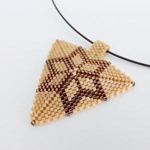 Beaded Star Triangle Pendant / Seed <b>Bead</b> <b>Necklace</b> The Art of Handmade - Product Image 1