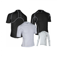 T-Shirt en coton et Spandex pour homme, haut de sport respirant et moulant