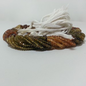 Brin de perles en Tourmaline naturelle, noir, à facettes, 1-3mm, vente en gros, prix d'usine, magasin en ligne, directement du fournisseur - Product Image 1