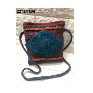 Bolso de compras de moda de verano para mujer, tela de algodón bordada con diseño de patrón de hilo, bolso de hombro elegante para mujer - Product Image 1