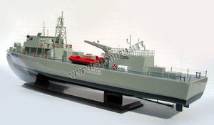 GUARDIA COSTAL HELLENIC MODELO DE BARCO DE GUERRA DE MADERA-NAVE DE GUERRA HECHA A MANO - Product Image 3