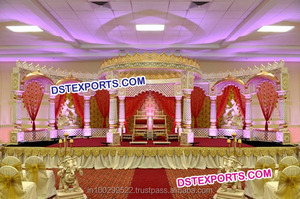 Mandap de Boda de Estilo Moderno King Mandap con Color y Tamaño Personalizados, Material de Fibra de Vidrio, Aspecto Imponente para Bodas, Conciertos y Eventos - Product Image 4