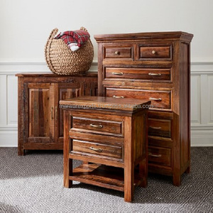Solid Reclaimed Wood Living Room <b>Cabinet</b> General Use Home Furniture With Drawer - Product Image 2