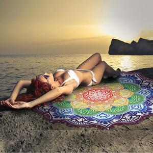 Alfombra de Pared India Lotus, Diseño Aubusson Hecho a Mano, Mandala Bohemia con Estampado de Aves, Tapiz de Yoga para Colcha, Playa, Picnic, Venta al por Mayor - Product Image 2