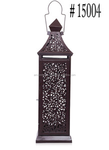 Linternas colgantes decorativas de diseño clásico Lámparas de metal Linterna de pilar de hierro de metal Linterna decorativa - Product Image 2