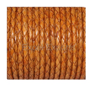 Cordon en cuir métallique tressé en gros de tailles 3mm 4mm 5mm pour sacs, ceintures et décoration artisanale - Product Image 5