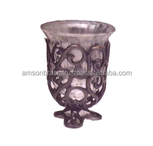 โคมไฟแก้วโลหะตกแต่งบ้านเชิงเทียนแก้วดีไซน์หรูหรา - Product Image 2