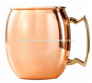NJO 100% Copper Moscow Mule <b>Mug</b> Set for Certified Sustainable Metal Bar Drinkware Accessories Colorful Box Featuring Brass - Product Image 1