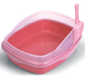 871 producto de diseño de Taiwán para mascotas, inodoro grande de plástico para gatos/mascotas de 3 colores, caja de arena/cacerola con scoopp - Product Image 1