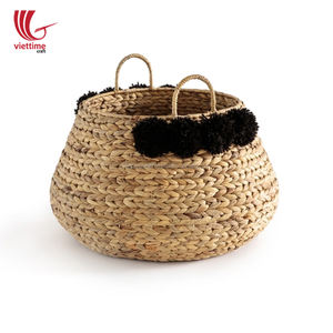 Panier à linge essentiel en jacinthe d'eau pour la maison Panier de rangement en paille pour la vente en gros - Product Image 3