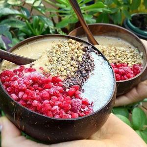 ชามมะพร้าวดิบปราศจากสาร BPA ทำด้วยมือของแท้เป็นมิตรกับสิ่งแวดล้อมขายส่งจากเวียดนามสำหรับจัดแสดงอาหารธรรมชาติ - Product Image 6