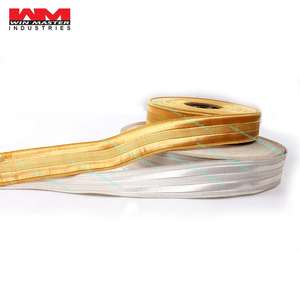 Ribete de Encaje con Hilo de Bullion para Prendas, Bolsos y Zapatos - Material de Poliéster/Algodón con Acabado Dorado - Product Image 1