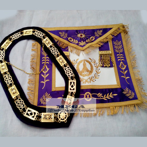 ผ้ากันเปื้อนสำหรับ Masonic Grand Lodge ที่ทำด้วยมือแบบพรีเมี่ยมพร้อมปกปักครอสติชเย็บปักถักร้อยทำด้วยมือ - Product Image 3