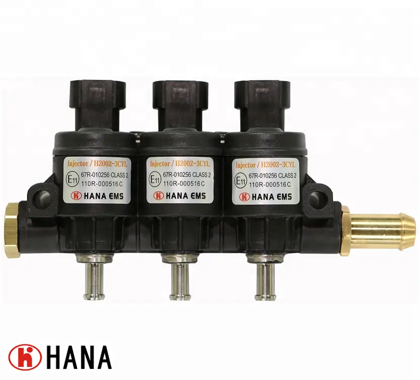 HANA Độ Bền Cao H2002 3cyl & 4cyl GAS Fuel Rail Injector Với ISO 15500