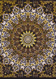 ผ้าทอแขวนโปสเตอร์ขนาดเล็กทำจากผ้าฝ้ายผ้าปูโต๊ะลายนกยูงแมนดาลาแบบแขวนติดผนังรูปสัตว์ดาวห้าแฉกทำด้วยมือโดยคนส่งของชาวอินเดีย - Product Image 4