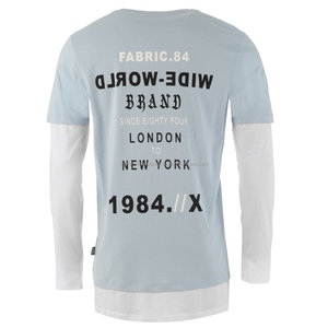 <b>Men's</b> Lightweight 100% Cotton <b>Long</b> Sleeve T-Shirt Distressed Print Streetwear with Pattern Comfort Knitted Fabric Neck Design - Product Image 6