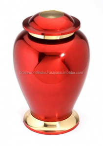 <b>Large</b> Falling Leaves Cremation <b>Urn</b> Funeral Supplies Brassworld India - Product Image 5