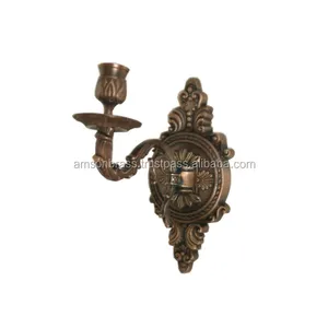 Sắt trang trí nến tường sconce Matte đen sơn tĩnh điện kim loại trụ cột người giữ nến treo tường sconce