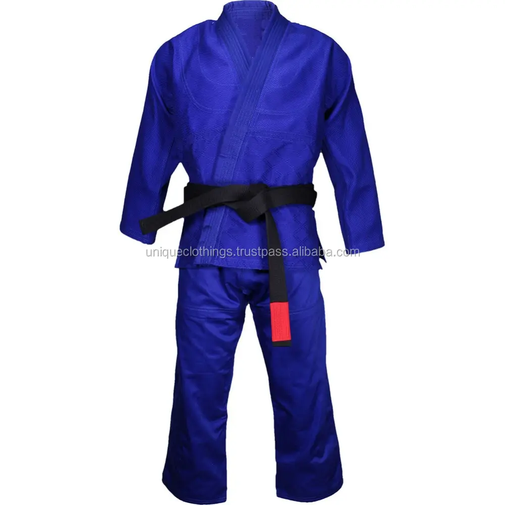 Tenues de Judo Gi bleu Double tissage, uniforme de Judo gi bleu de haute qualité à vendre