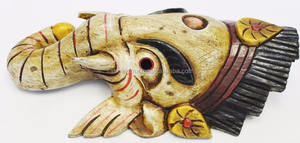 Máscara de Ganesha de Madera Hecha a Mano, Decoración de Pared de Alta Calidad, Hermosa Decoración para el Hogar, Estilo Religioso, Hecho en Nepal, Artículo de Regalo - Product Image 4