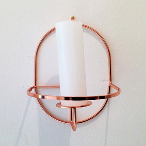 Copper Plated <b>Wall</b> Mounted <b>Candle</b> <b>Holder</b> - Product Image 1