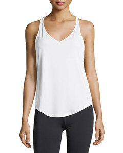 Camiseta sin mangas corta de color liso para mujer talla grande - Product Image 4