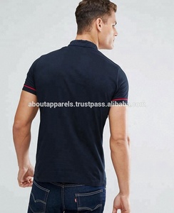 Vrac pas cher prix haute qualité polo blanc uni avec col côtelé publicité respirant polo en coton sur mesure - Product Image 4