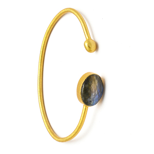 Pierre précieuse Labradorite ovale en argent sterling 925 magnifique bracelet en or bijoux bracelet à la mode pour mariage, fiançailles pour les femmes - Product Image 2