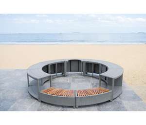 Meubles de jardin modernes, tubes en acier, revêtement électrique, meubles en rotin plat PE, loisirs d'extérieur, extérieur - Product Image 5