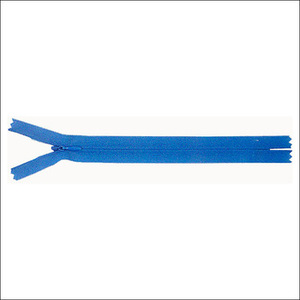Wholesale Pastel Blue Auto-Lock Invisible Zipper for Shoes Garments Bags Durable Metal Nylon Plastic Open-End Roll-In Feature - Product Image 1