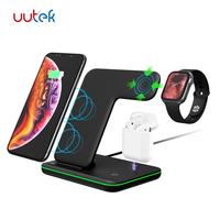 UUTEK Z5 neue 2021 trending produkt 15W Upgraded 3 in 1 Wireless Charging Stand dockig station für smartphones handy