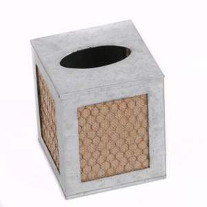 Boîte à mouchoirs carrée décorative en acier inoxydable, nouveau design - Product Image 3