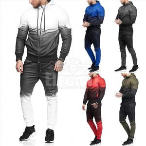 De los hombres casuales conjunto chándal Outwear deportivos traje de pista americana Europea hombre Fitness sudaderas de manga larga Pantalones - Product Image 1