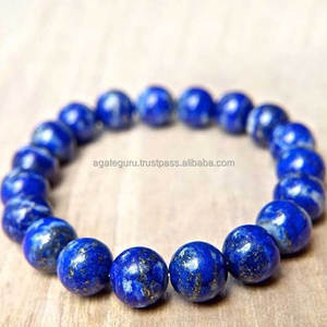 Bracelet de guérison avec perles de lapis lazuli et d'agate - Product Image 1