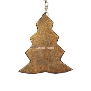 Ornement vierge en bois découpé pour arbre, motif de décoration de noël en bois, décorations de noël - Product Image 2
