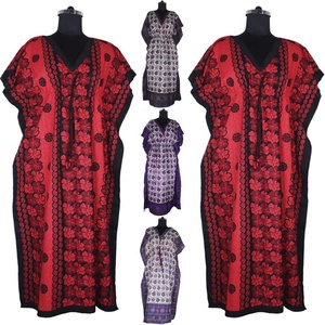 Nouveau à la mode inspiré de Dubaï Long caftan femmes EAU Style goutte taille plage Silhouette grande taille coton matériel manches chauve-souris - Product Image 1