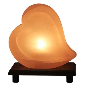 Lámpara de sal del Himalaya en forma de corazón doble de Pakistán estilo Feng Shui tallado a mano para decoración del hogar y estilo de amor - Product Image 2