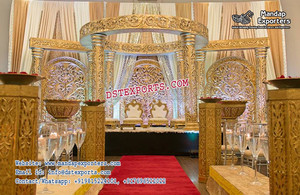Mandap de boda hindú con estilo moderno para bodas indias Mandap DE BODA elegante temas de decoración Mandap personalizado exportador venta EE. UU. - Product Image 6