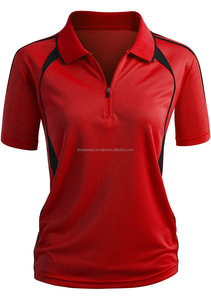 Girls Short Sleeve <b>Zip</b> <b>up</b> <b>Polo</b> Shirt / Sports Shirt / T-Shirt - Product Image 2