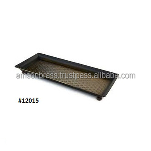 Bandeja de metal para el hogar con acabado antiguo Bandeja para el hogar multiusos para interiores y exteriores - Product Image 1
