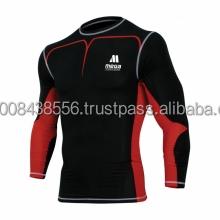 Chemise de compression par sublimation imprimée personnalisée MMA BJJ Rash Guard OEM Polyester/Nylon/Spandex à manches courtes S-XXXL - Product Image 2