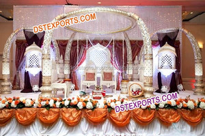 Mandap de Boda Hindú Dorado de Manavarai, India del Sur, Mandap de Fibra para Bodas, Fabricante Mayorista de Mandaps para Eventos en EE. UU. - Product Image 4