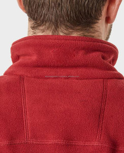 Chaqueta de lana resistente para hombre, barata, a la moda, roja, con media cremallera, para invierno - Product Image 3