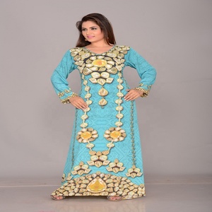 Caftán/caftán con estampado Digital real bordado a mano, diseño Vintage y de alta demanda, fabricado recientemente, venta al por mayor - Product Image 2