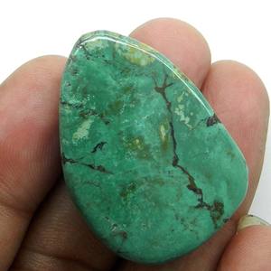 Pierres précieuses naturelles pour la fabrication de bijoux, pierre précieuse tibétaine turquoise, ample, 38x27mm - Product Image 3