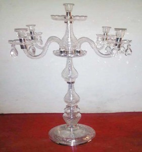 Candélabre en verre cristal de mariage européen fait à la main bougeoirs en métal pièces centrales pour les mariages noël autre bougie - Product Image 2