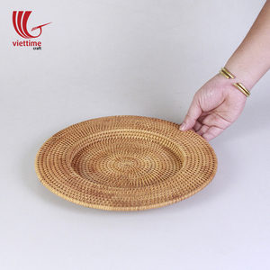 ขายดี!!! รอบหวายธรรมชาติชาร์จแผ่นสง่างามทอแผ่นชาร์จขายส่ง - Product Image 2