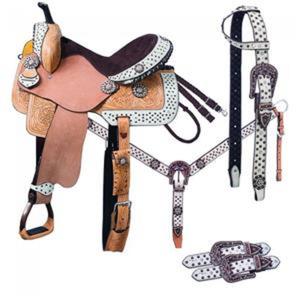 Sillín de doma inglesa de cuero para montar a caballo/sillines de caballo - Product Image 1