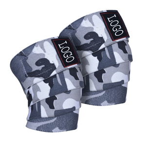 Rodilleras de goma para ejercicio de gimnasio personalizadas al por mayor para levantamiento de pesas y levantamiento de potencia logotipo personalizado producto de seguridad para Fitness - Product Image 5